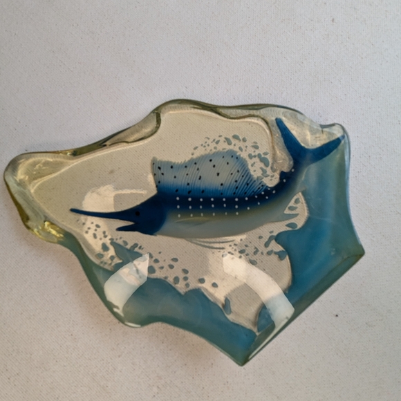 Acrylic Art Sculptures Marlin Fish Set of 2 Ocean Marine Life Home Decor N-2 - Picture 6 of 14